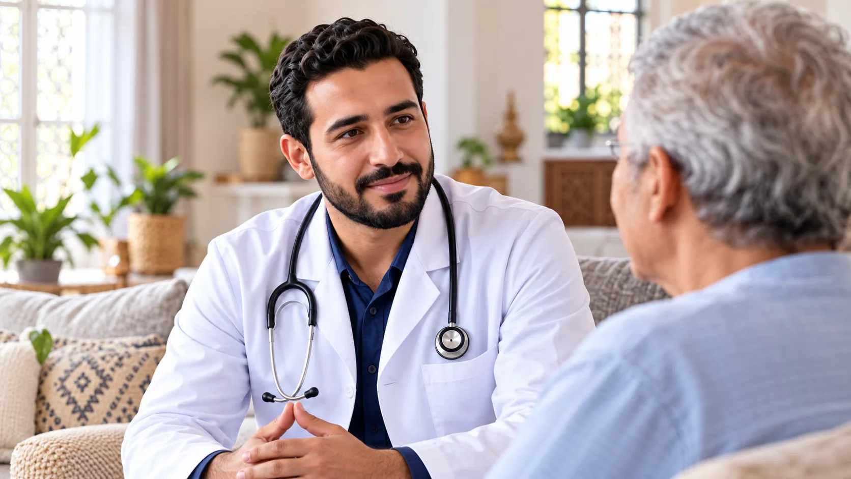 Médecin de SOS Médecins Tanger en visite à domicile
